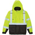 Klein Tools High-Visibility Winter Bomber Jacket, L 60364